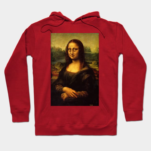 Mona Lisa Frown Hoodie by idrawcartoons